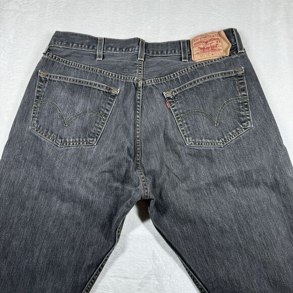 Levis 501xx Jeans 40x32 Straight Leg Button‎ Fly Mens Black Denim (36X28) - Picture 10 of 14